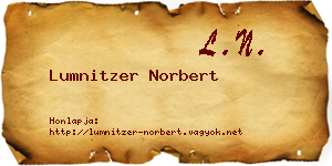 Lumnitzer Norbert névjegykártya